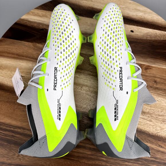 Adidas Predator Accuracy.1 FG Men's Size 11 White/Green Soccer Cleats GZ0035 - Picture 6 of 10